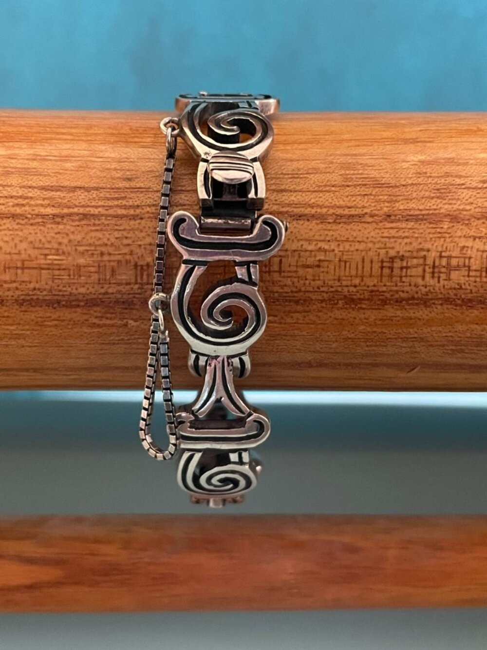 Vintage Sterling Silver Bracelet Taxco 39 grams 7.5" JS Mid Century 1940s 1950s